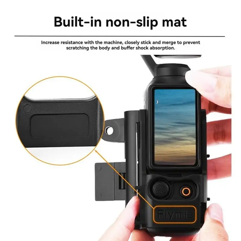 Фото Магнитное крепление Flymile для DJI Osmo Pocket 3, магнитный кронштейн-адаптер с креплением Cold Shoe для автомобиля, перил и других поверхностей. №3
