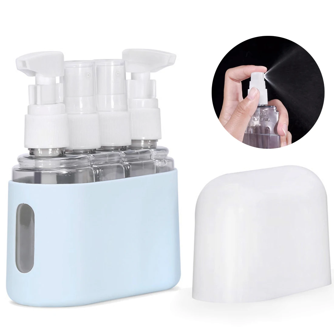 

2/3/4-In-1 Travel Refillable Bottle Combined Lotion Shampoo Lotion Dispenser Empty Spray Bottles Leak Proof Cosmetic Containers