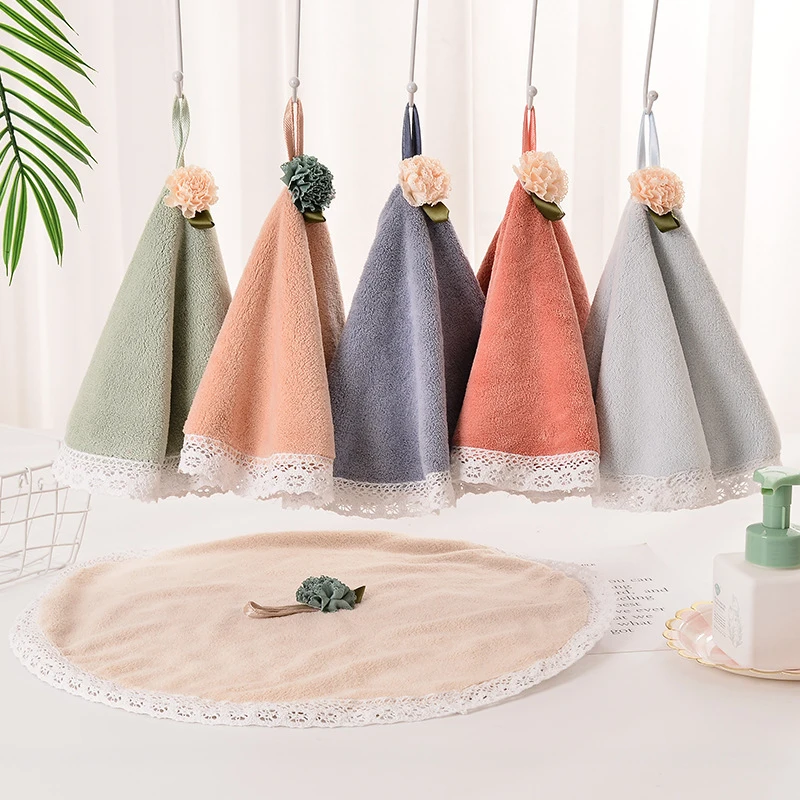 

Coral Velvet Hand Towel Super Super Absorbent Microfiber Hand Towels for Kitchen Bathroom Dish Hanging Cleaning Cloth 50*50cm