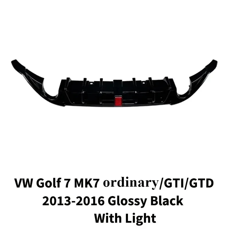 

Задний бампер автомобиля для VW Golf 7 MK7 обычный/GTI/GTD 2013-2016, диффузор, спойлер на подбородок с подсветкой, аксессуары, комплекты кузова, тюнинг