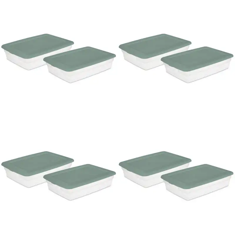 

28 Qt. Storage Box Aqua Slate Set of 8