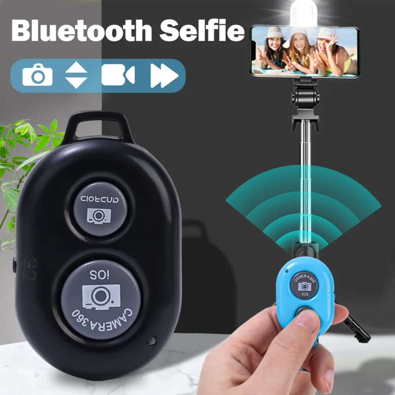 

Bluetooth Remote Control Button Wireless Controller Self-Timer Camera Stick Shutter Release Phone Monopod Selfie for IOS Android