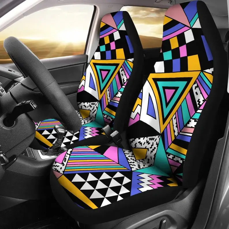 

Colorful Abstract Art Car Seat Covers Pair, 2 Front Seat Covers, Car Seat Protector, Car Accessories