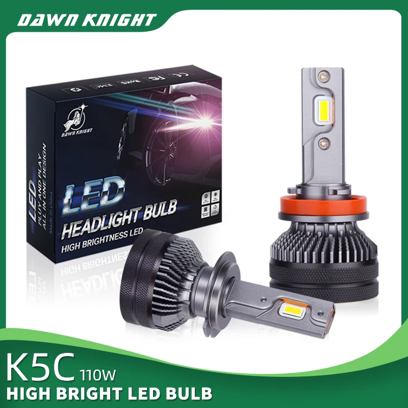 DAWNKNIGHT K5C 4300K 110W H7 H4 светодиодные лампы 3000K светодиодная лампа для фар H1 H11 HB3 9005 HB4 9006 светодиодные лампы для автомобиля 12 В DAWNKNIGHT K5C 4300K 110W H7 H4 светодиодные лампы 3000K светодиодная лампа для фар H1 H11 HB3 9005 HB4 9006 светодиодные лампы для автомобиля 12 В