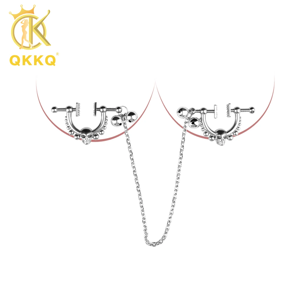 QKKQ металлический ниппель стимулятор сосков Зажимы женская мастурбация грудь