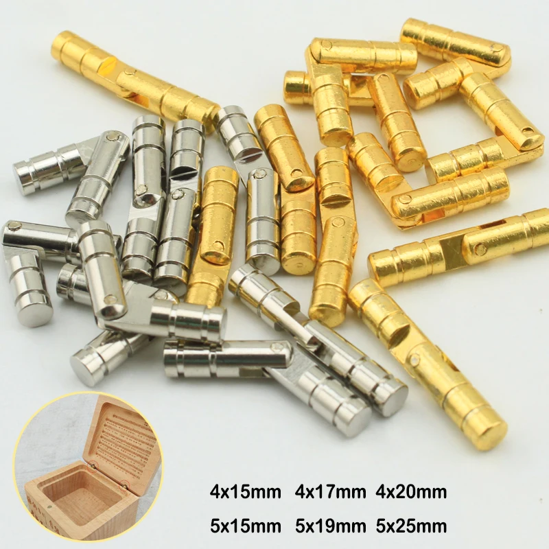

10Pcs Copper Barrel Hinges Cylindrical Hidden Cabinet Concealed Invisible Brass Hinges For Jewelry Box Case Furniture Hardware