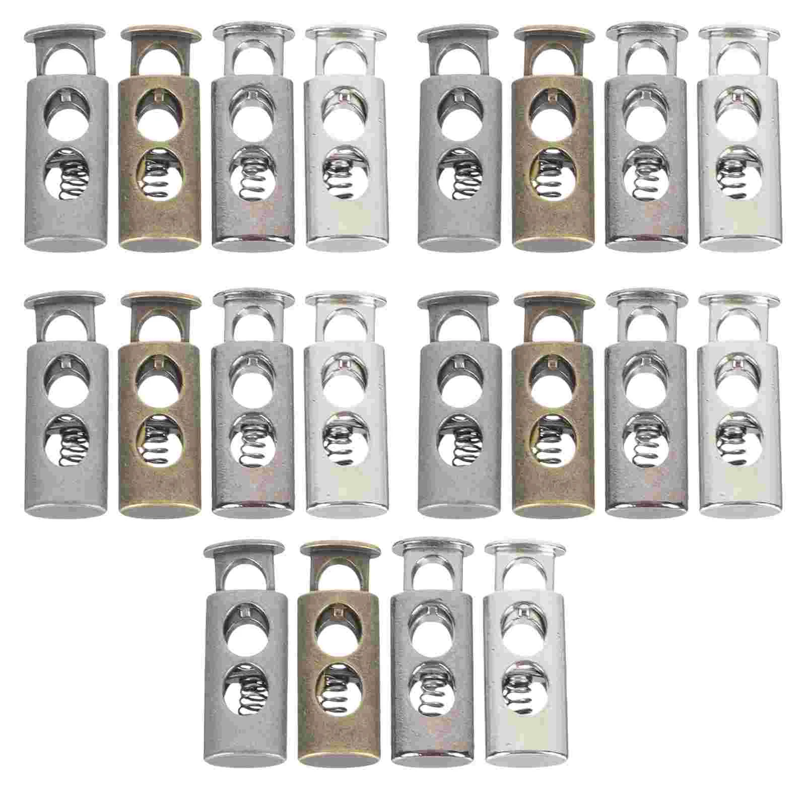 

20Pcs Spring Cord Locks Clothing Rope Toggle Stopper Buttons Fastener for Lanyard