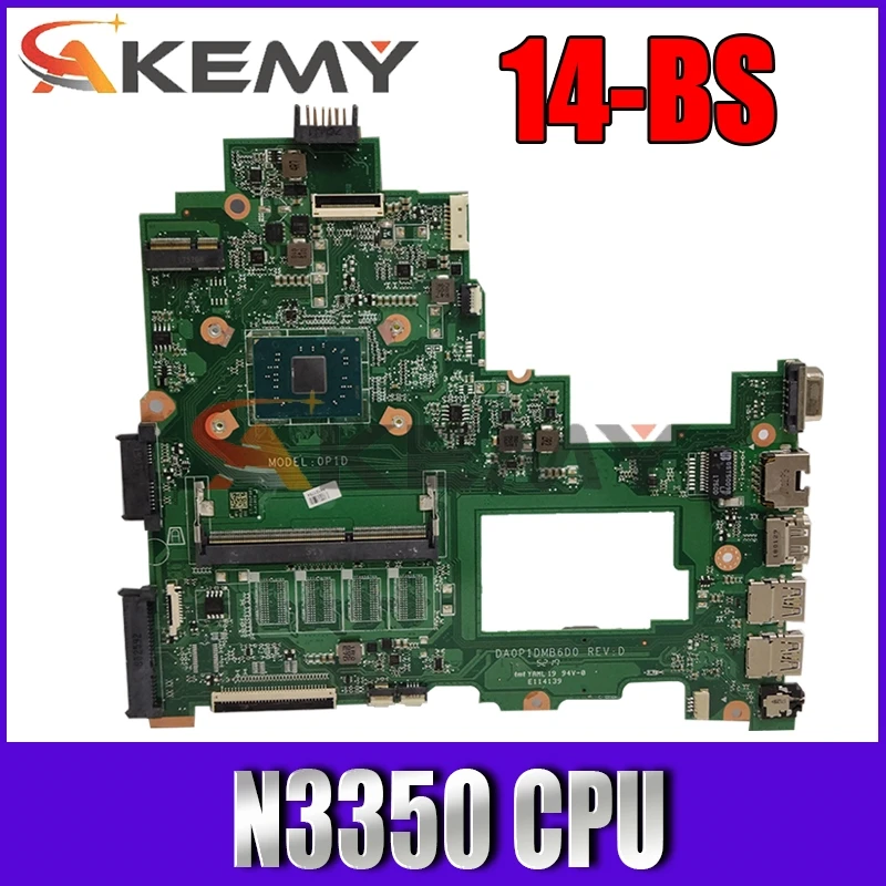 

Материнская плата для ноутбука HP 14-BS 246 серии G6 с процессором N3350 DA0P1DMB6D0 941657-601 941657-001 100% протестирована Быстрая доставка