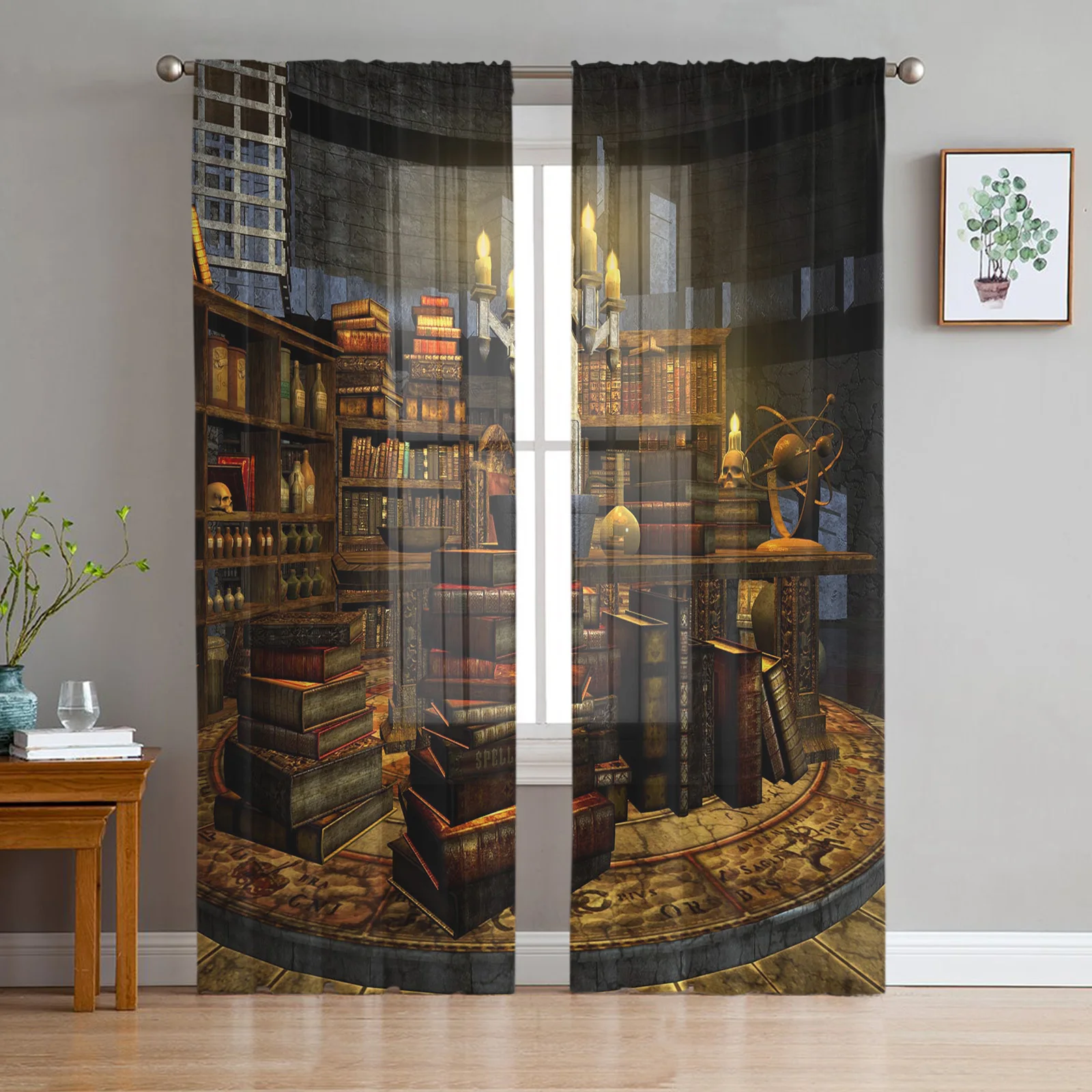 

Шторы для окон из органзы, ночник в стиле ретро, для кабинета, ночник, для гостиной, прозрачная вуаль для спальни, кухни, домашний декор