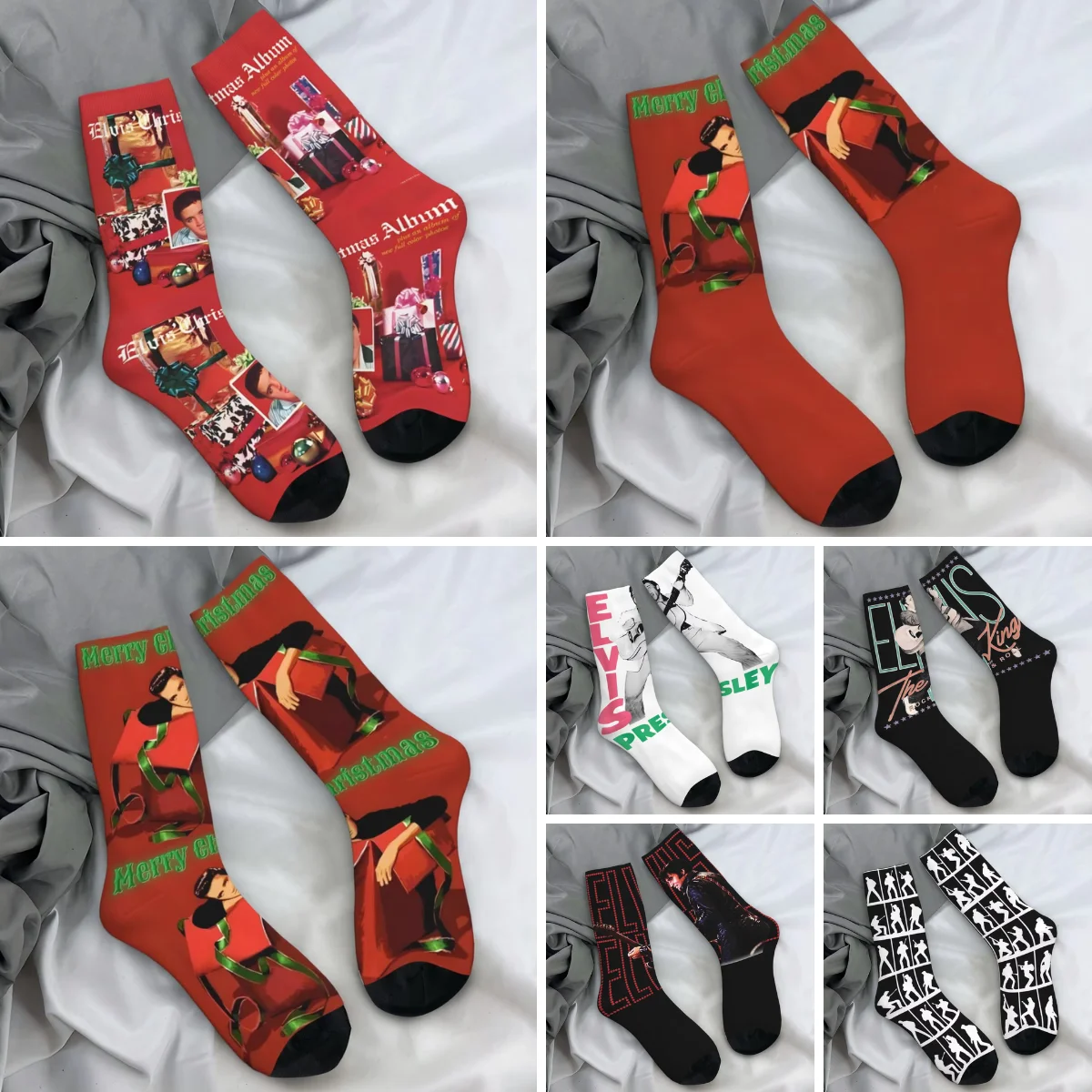 Мужские носки E-Elvis рождественский альбом чулки осенние современные мягкие