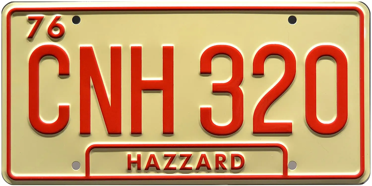 Celebrity Machines Dukes of Hazzard-placa de matrícula de Metal estampada, modelo CNH 320