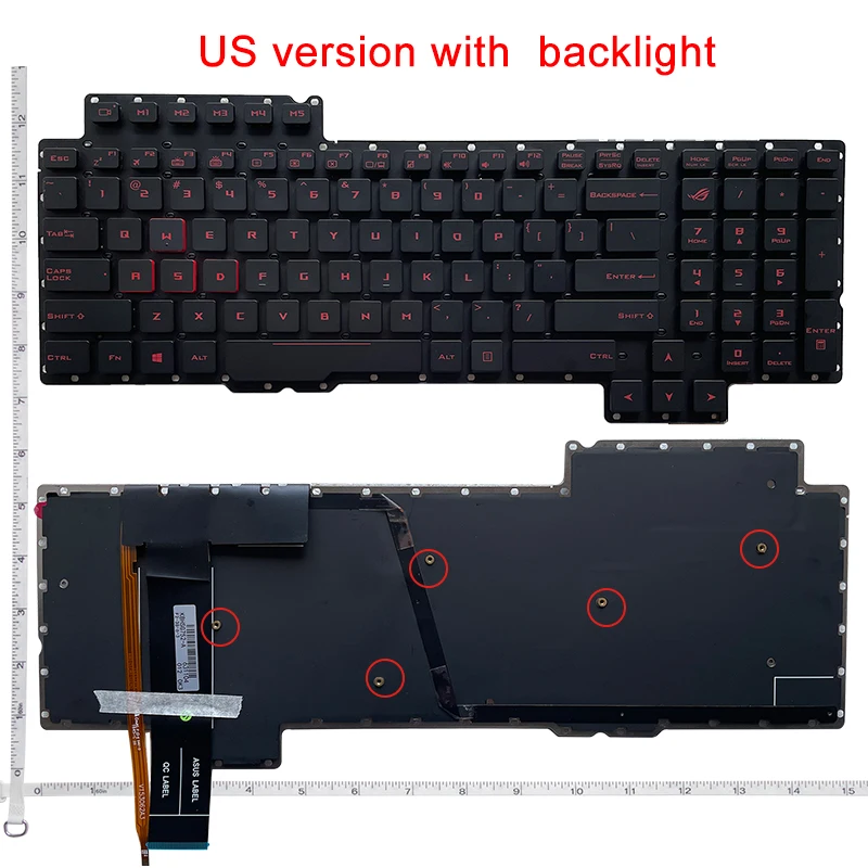 Английская клавиатура для ASUS ROG G752 G752V G752VL G752VM G752VS G752VT G752VY V153062AS1-US 0KN0-SI1US11 с подсветкой Английская клавиатура для ASUS ROG G752 G752V G752VL G752VM G752VS G752VT G752VY V153062AS1-US 0KN0-SI1US11 с подсветкой