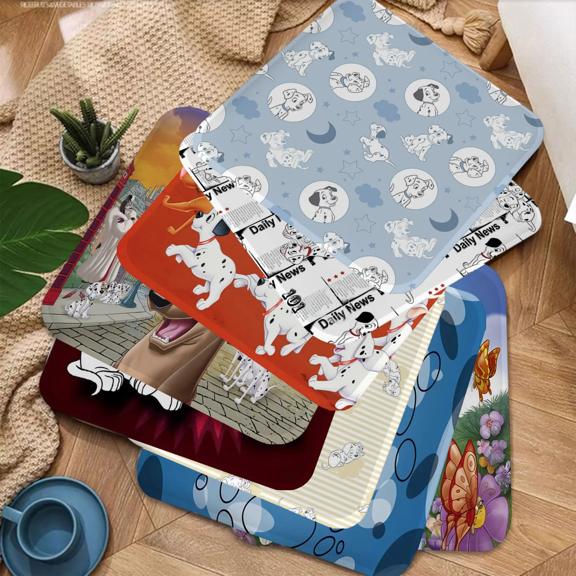 

Disney 101 Dalmatians Cruella De Vil Cartoon Round Seat Cushion Office Dining Stool Pad Sponge Sofa Mat Non-Slip Sofa Decor