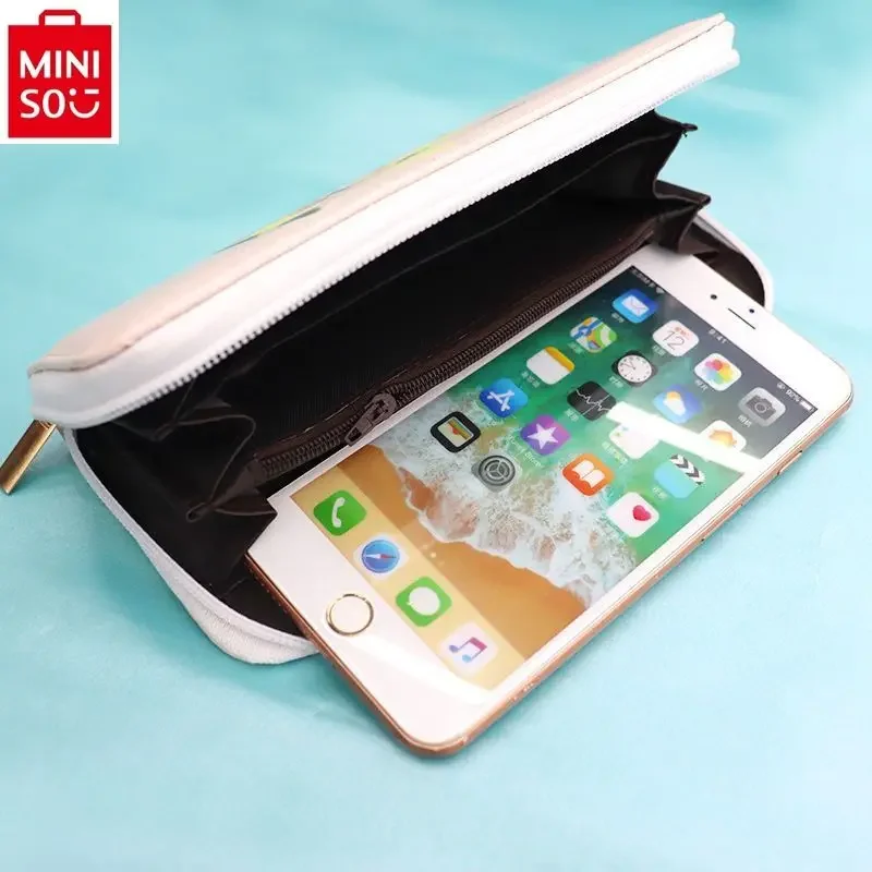 Длинный кошелек MINISO Disney с мультяшной строчкой студенческий многофункциональный