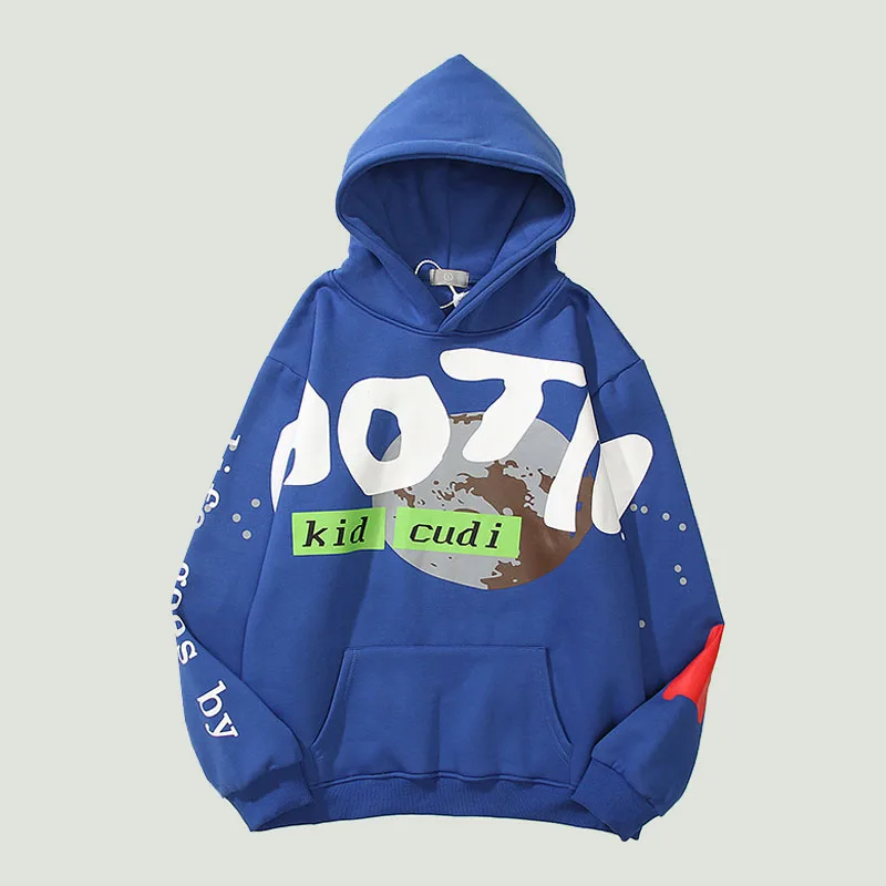 

Hip Hop Fleece Hoodies Sweatshirt Men Harajuku Graffiti Letter Printed Oversized Casual Cotton Hooded Pullover Unisex Streetwear