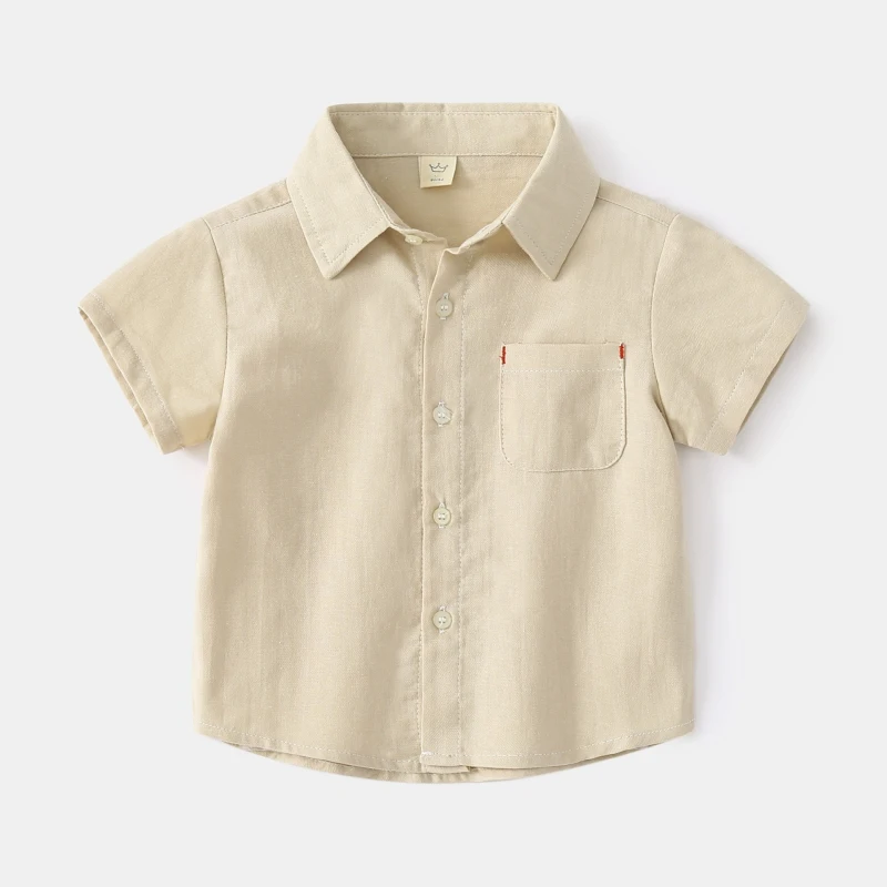 

Baywell Summer Baby Boys Casual Short-sleeved Shirt Kids Boy Lapel Shirts Children's Clothing 2-7 Years