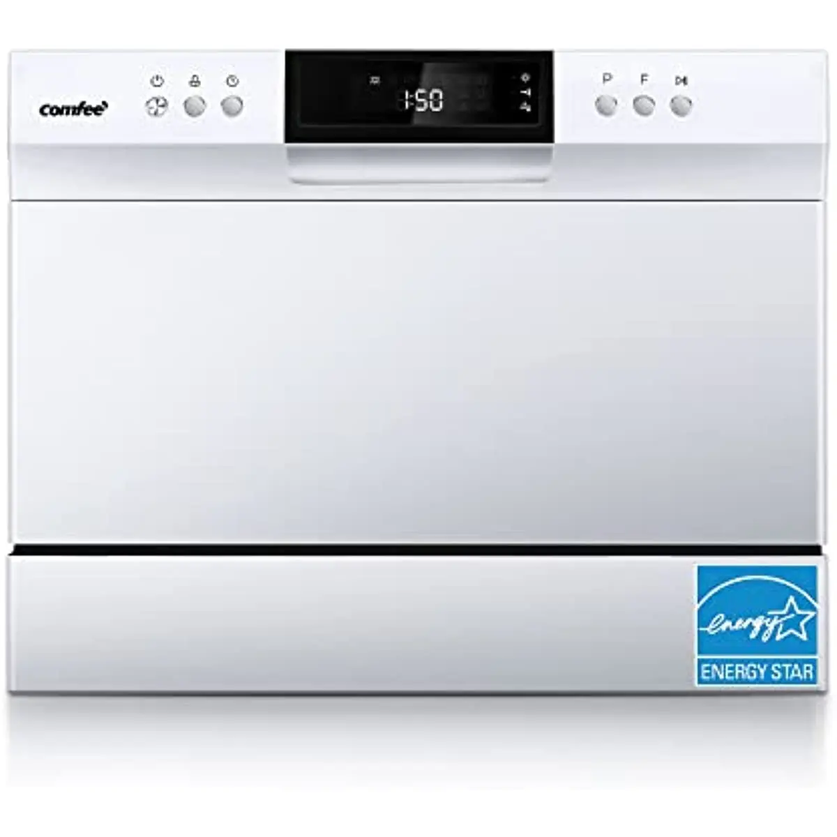 

COMFEE’ Countertop Dishwasher, Energy Star Portable Dishwasher, 6 Place Settings, Mini Dishwasher with 8 Washing Programs