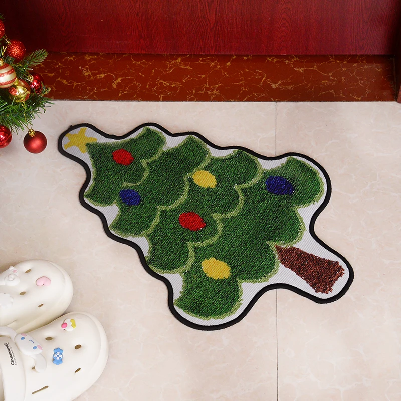 Рождественский елочный ковер для спальни ванной туалета противоскользящий