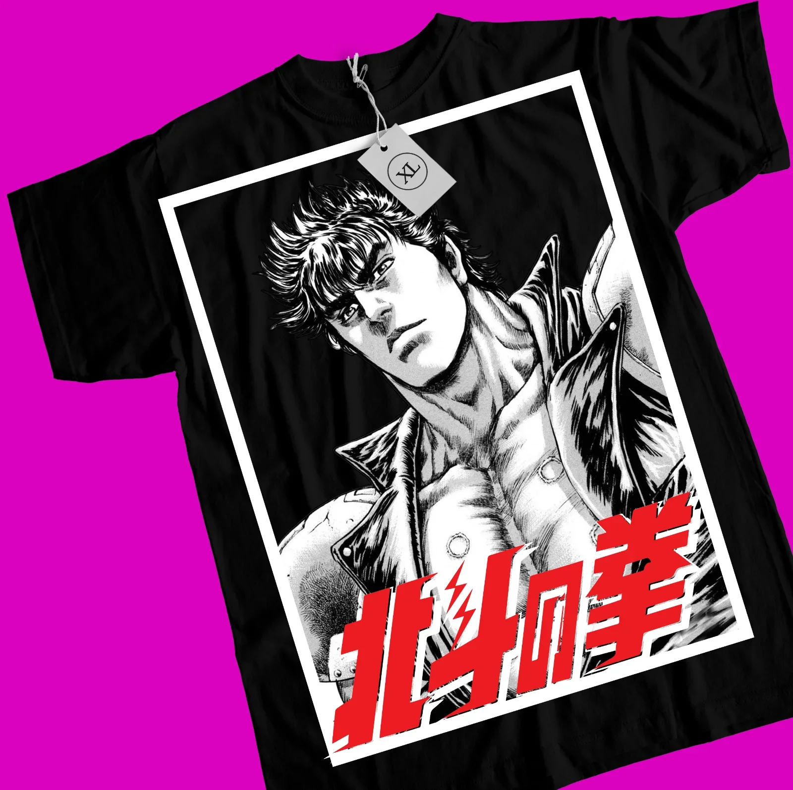 Футболка с изображением кулака Северной Звезды-Hokuto no Ken-Kenshiro-японское аниме
