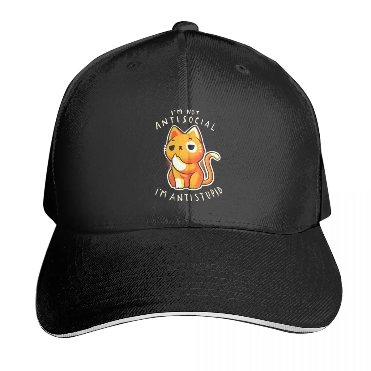 

I Am NOT Antisocial, I Am Anti Stupid Casquette, Polyester Cap Holiday Moisture Wicking Birthday Gift