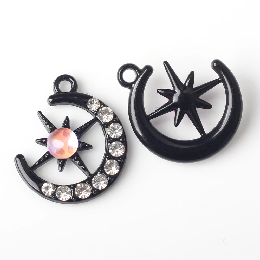 Подвески из цинкового сплава с инкрустированными кристаллами и жемчугом