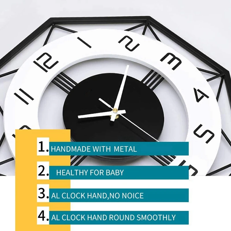 Большие бесшумные настенные часы декоративные кварцевые на батарейках для