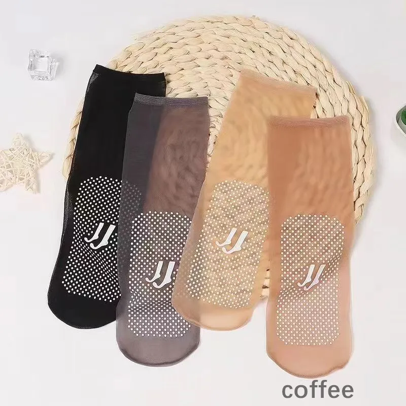 10 Pairs Women Transparent Summer Thin Anti-Slip Socks Set Cool Breathable Ladies Kawaii Silk Socks Set For Women wholesale