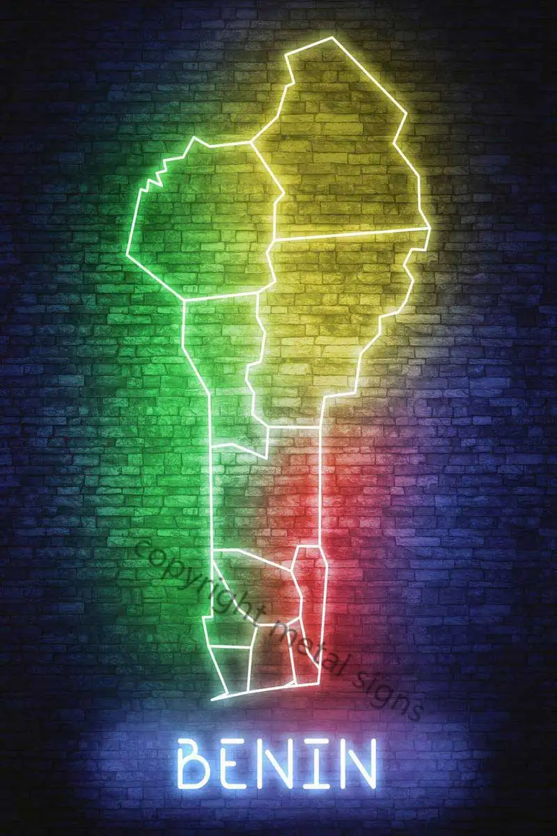 

Бенин портново, металлическая вывеска, жестяные таблички, Настенный декор, ретро, винтажная неоновая вывеска для клуба, мужской пещеры, кафе...