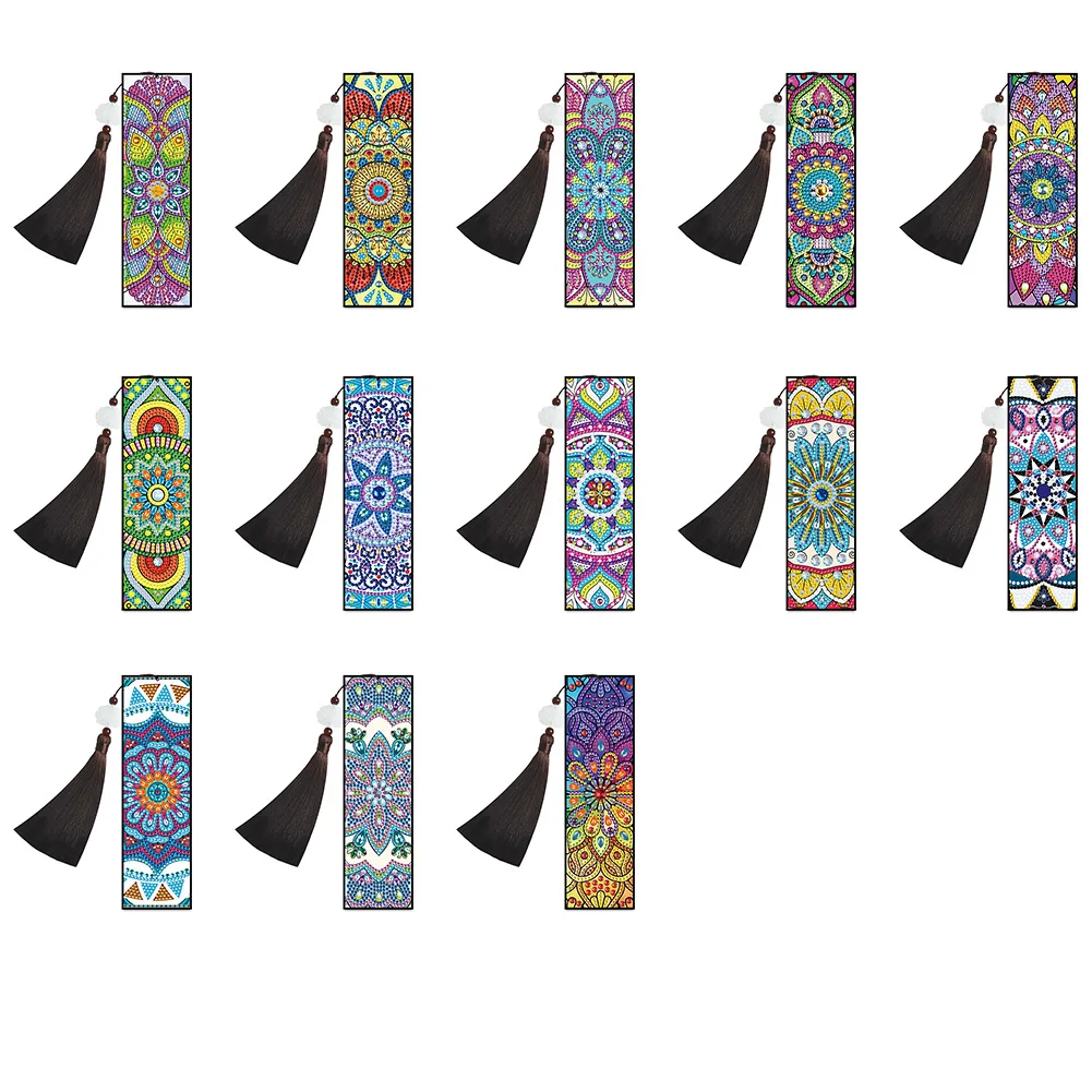 

5D DIY алмазная живопись, закладка из искусственной кожи, мозаика мандала, специальная форма, алмазная вышивка стразы, живопись, вышивка крест...