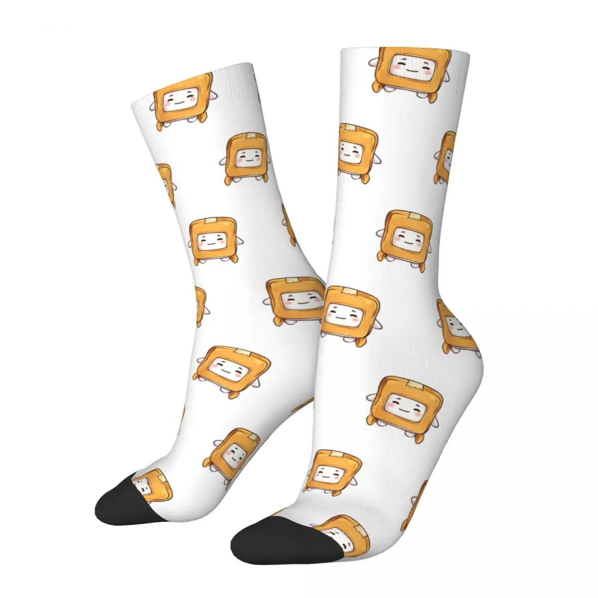 

Harajuku Lankybox Football Socks Polyester Middle Tube Socks for Women Men Sweat Absorbing