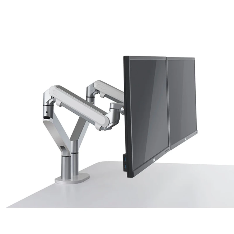 

Dual Monitor Gas Spring Aluminum Desktop Computer 2 Monitor Stand UP Arms Stand