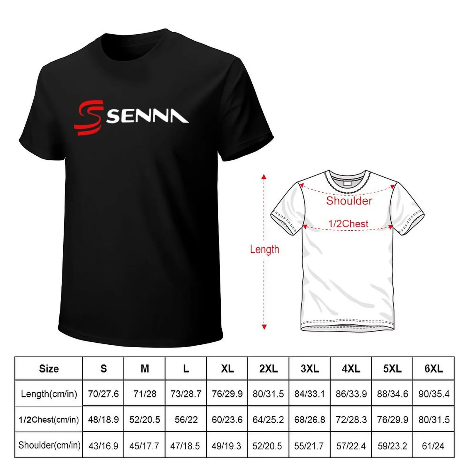 Фото Футболка с логотипом Senna для фанатов, удобная рабочая одежда. №2
