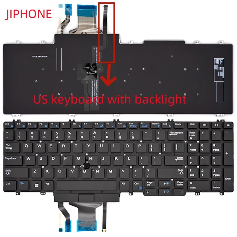Новинка для ноутбука Dell Precision 5540 7530 7540 7730 7740 P74F американская версия клавиатуры