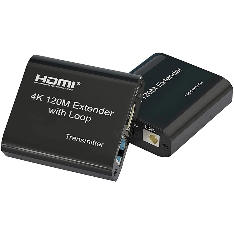 

4K HDMI Extender 120M with Loop HDMI via CAT5e/6 RJ45 LAN 1080P 60M HDMI to Rj45 extender With Audio EDID for PS5 HDTV PC laptop