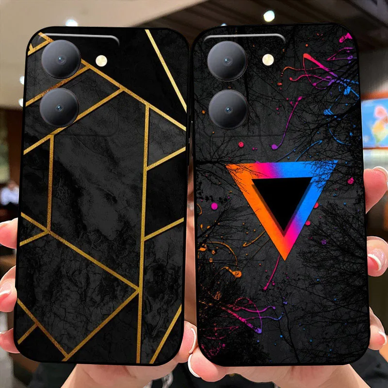 Для VIVO Y78 (Китай) 5G Чехол Противоударный силиконовый матовый чехол из ТПУ для