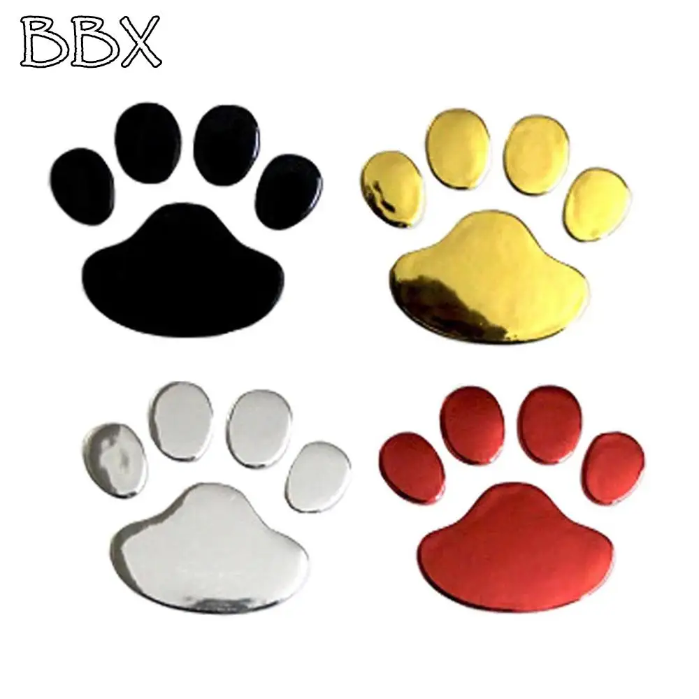 

2Pcs 3D Rearview Mirror Car Stickers Cat Footprints Puppy Paw Footprints Sticker Windshield Stickers Bumper Window Door Stickers