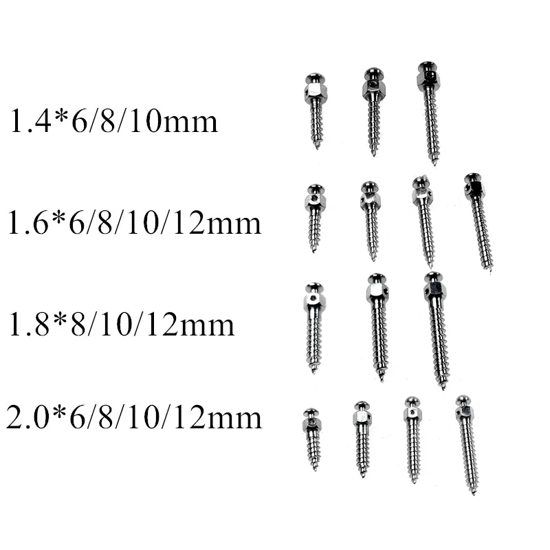 

200Pcs Dental Micro Implants Screw Self Drilling Thread Orthodontic Anchorage Screws Titanium Alloy Screws