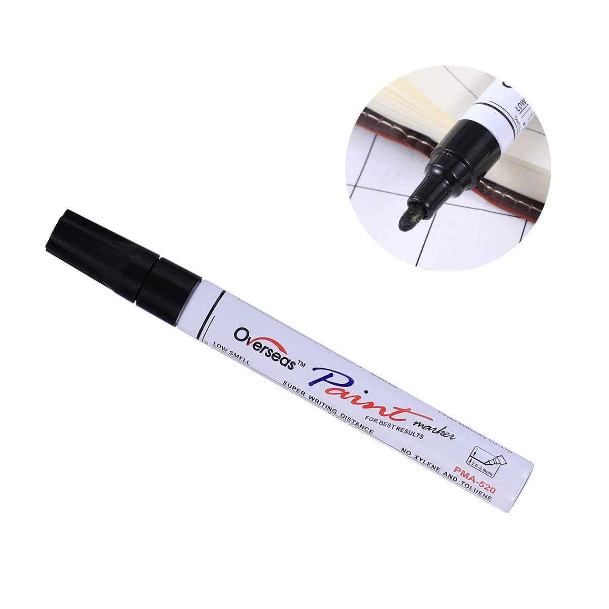 

Ручка для ремонта автомобильных царапин, черная маркерная ручка 28 мм, универсальная Водонепроницаемая Перманентная маркерная ручка для автомобильной шины, протектора, резины, металла