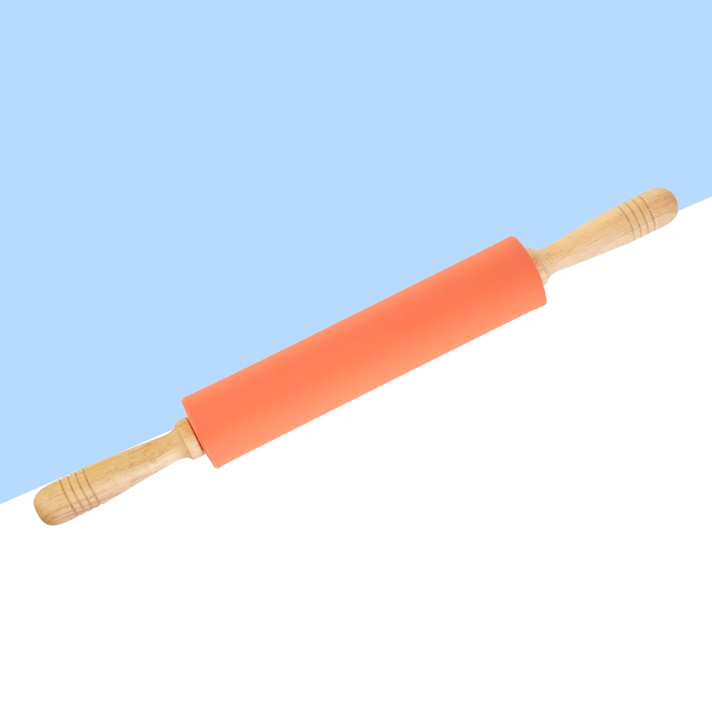 

Dough Roller Pin Wood Handle Roller Pastry Dough Rolling Pin Rolling Sticks Baking Wooden Silicone Roller Pastry Roller