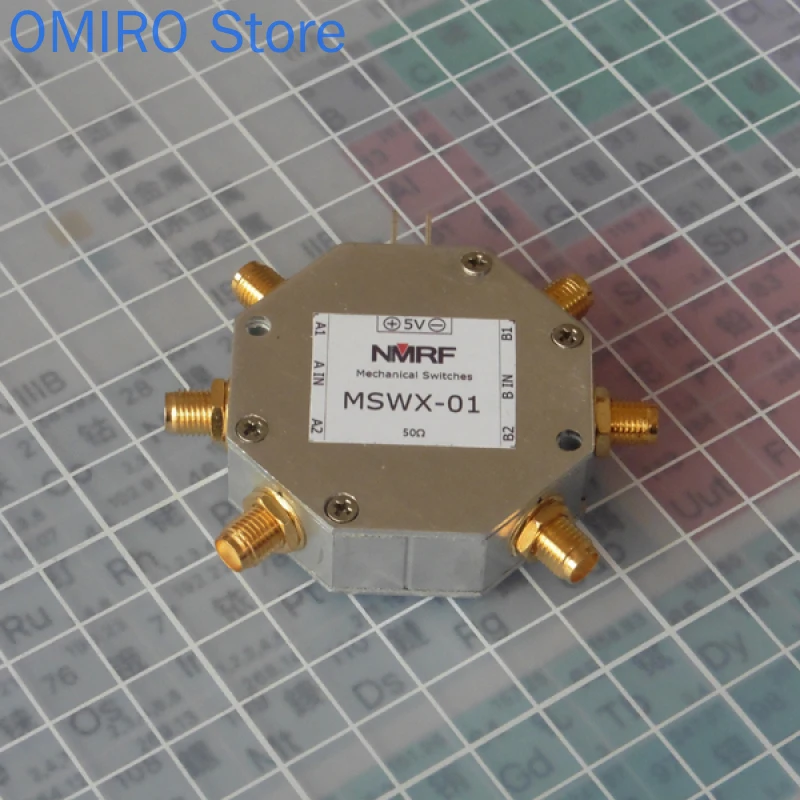 

Dc-300mhz DPDT двухполюсный двойной механический радиочастотный переключатель с интерфейсом SMA, максимальная мощность переключения 20 Вт