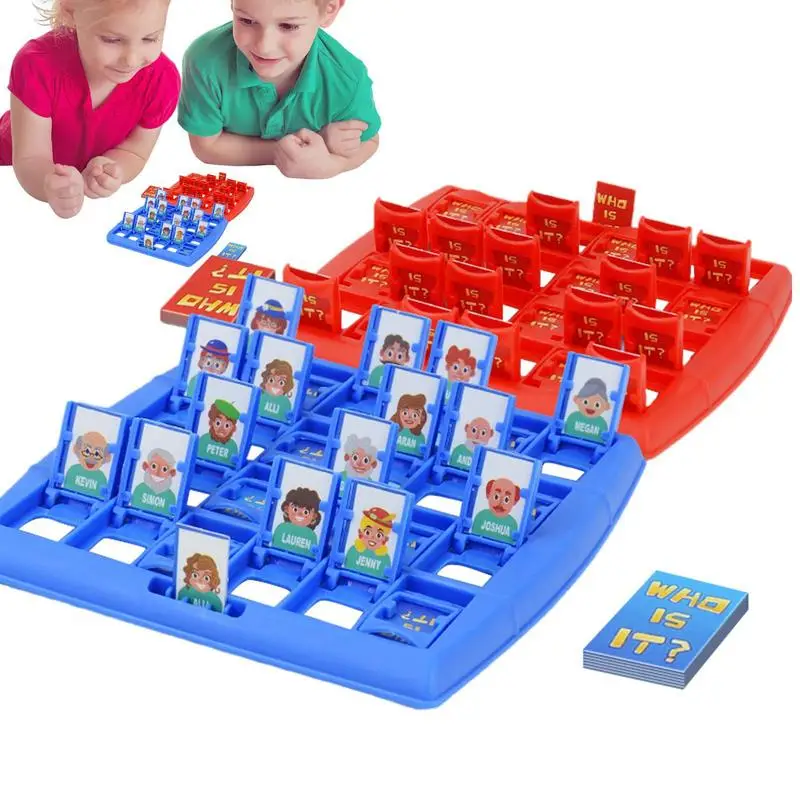 

Board Guess Game Educational Guess Who I Am Puzzle Game Preschool Game 96Pcs Parent-Child Interaction Funny Logical Reasoning