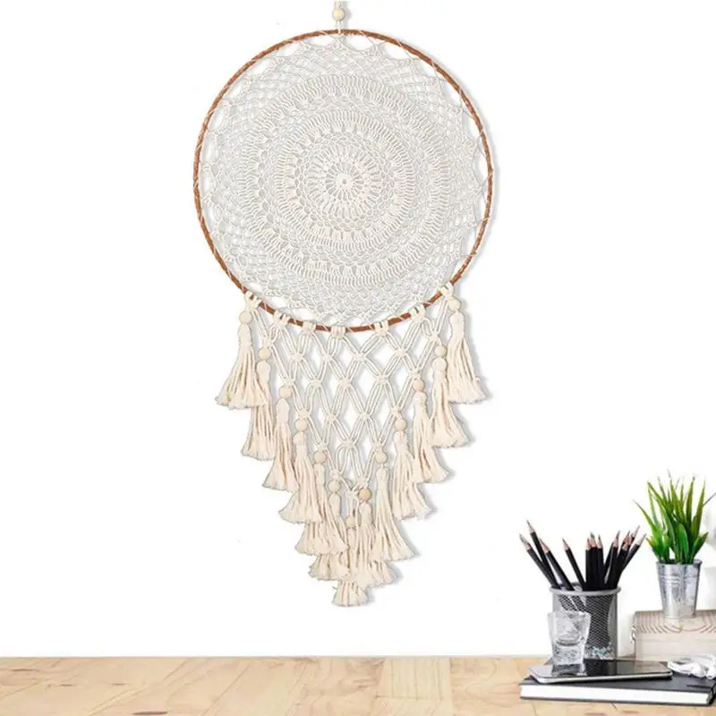 

Style Dream Catcher Wall Hanging Macrame Handmade Tassels Pendant Dreamcatcher For Apartment Girl Bedroom Decoration