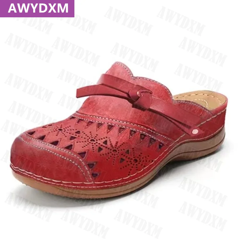 

Шлепанцы женские на танкетке, винтажные сандалии на танкетке, повседневные шлепанцы, сланцы, пляжные тапочки, лето 2022