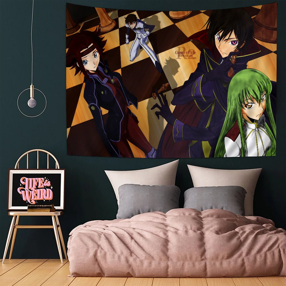 Anime Julius Kingsley C-codes-G-Geass Cartoon Tapestry For Living Room Home Dorm Decor INS