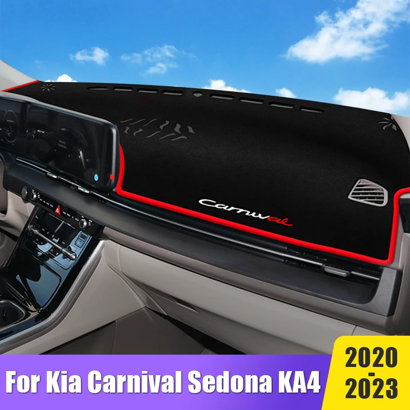 

For Kia Carnival KA4 2020 2021 2022 2023 Car Dashboard Cover Mat Auto Dash Board Sun Shade Pad Carpets Rug Protector Accessories