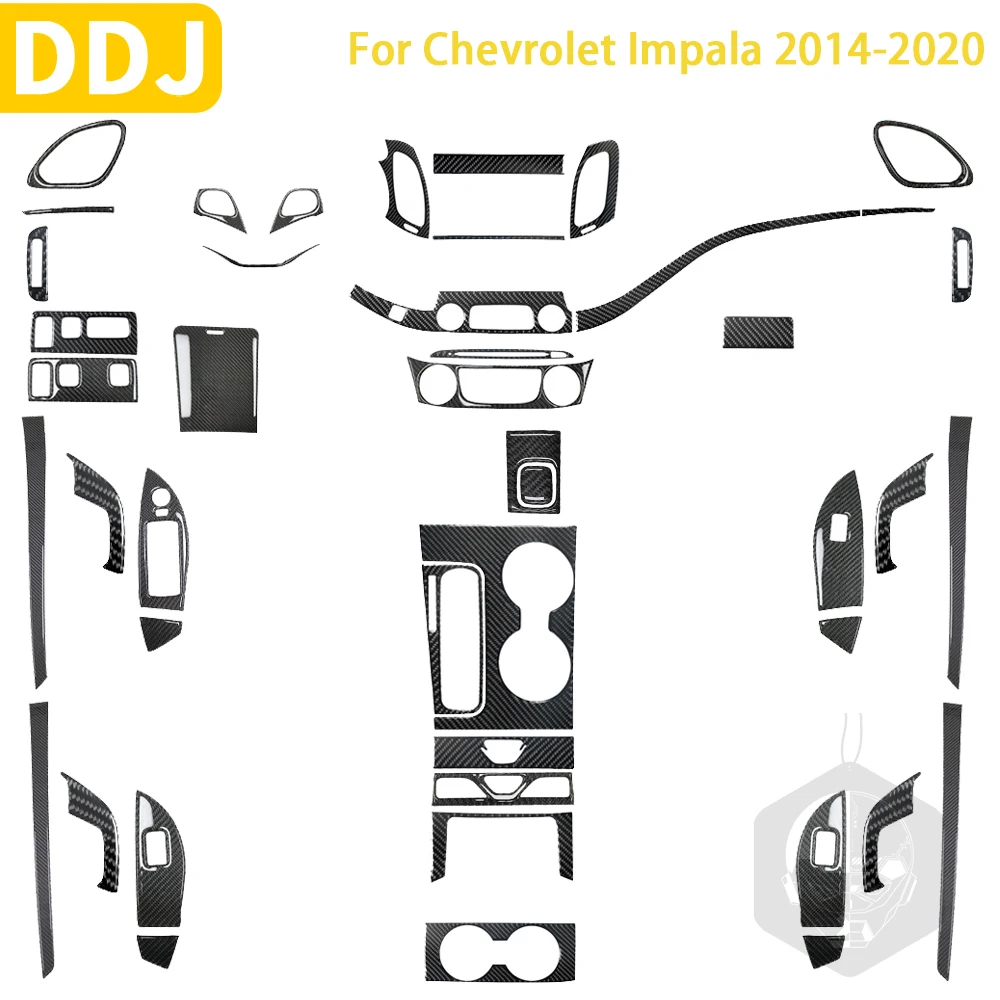

For Chevorolet Impala 2014 2015 2016 2017 2018 2019 2020 Accessories Carbon Fiber Car Interior Gear Shift Door Panel Sticker