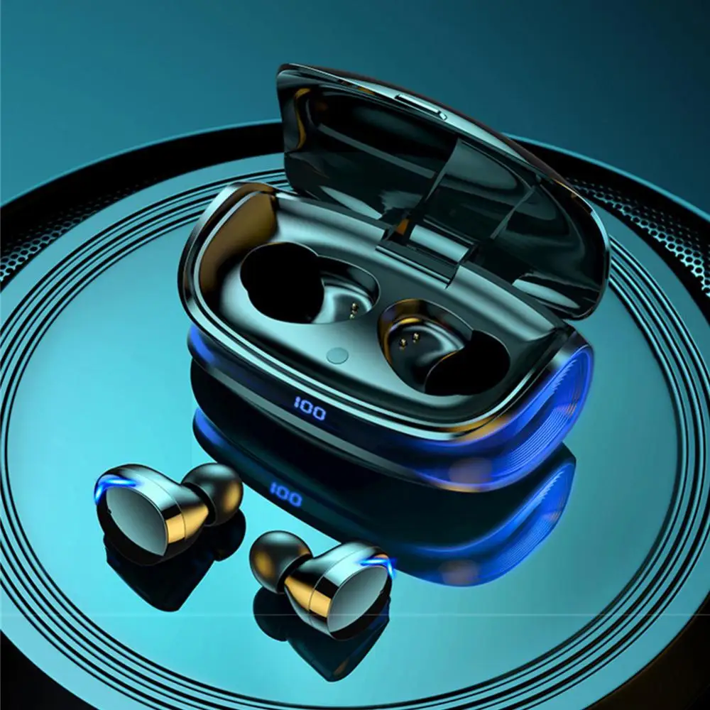 

TWS Bluetooth 5.0 Earphones 500mAh Charging Box Wireless Headphone 9D Stereo Sports Waterproof Earbuds Headsets With Microphone