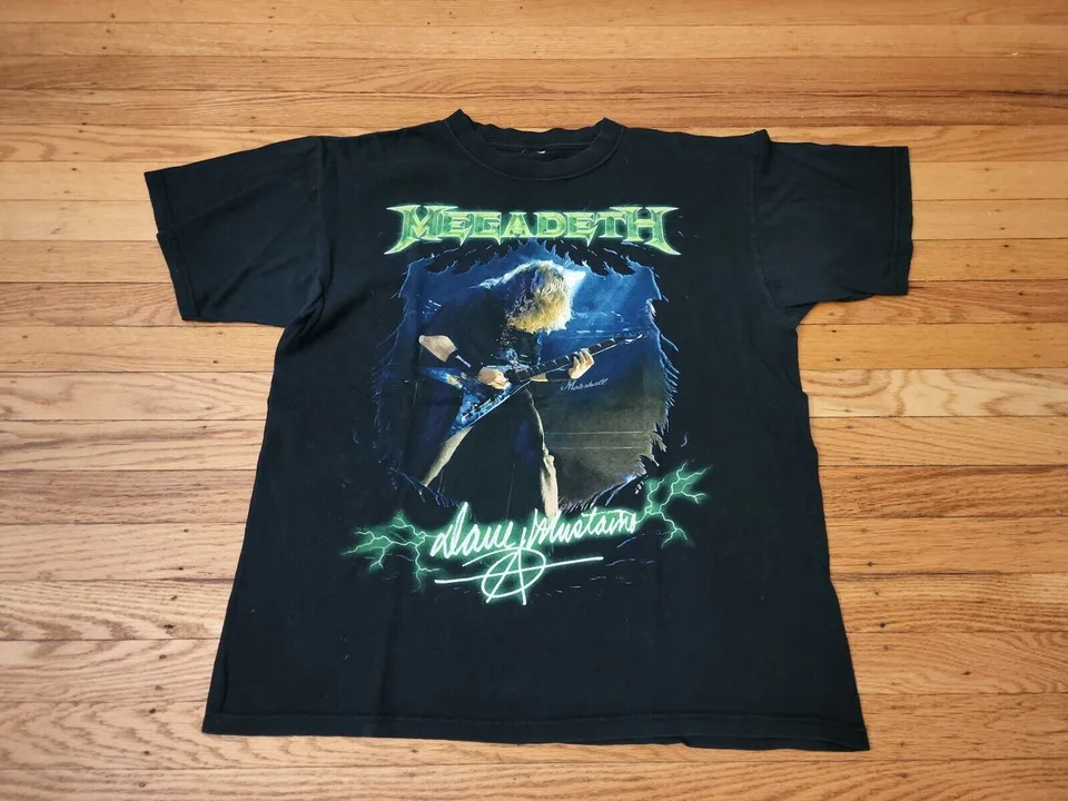 Футболка Megadeath Dave Mustaine Concert черная унисекс хлопок все размеры S-5XL