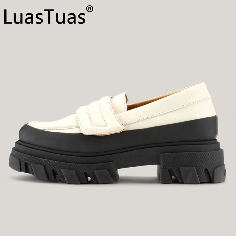 

Новые поступления, женские туфли-лодочки LuasTuas из натуральной кожи, разноцветные весенние туфли, Женская стильная обувь, повседневная обувь,...