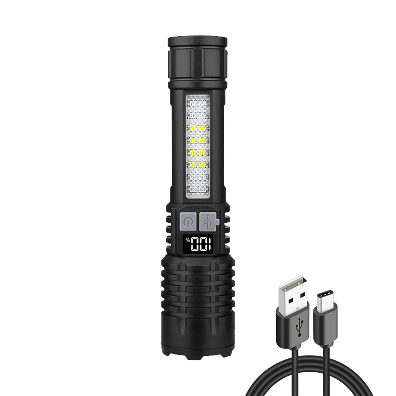 

Тактический фонарь белый лазерный светодиодный USB перезаряжаемый